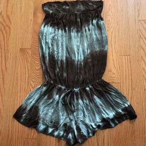 Strapless Romper, Drawstring Waist